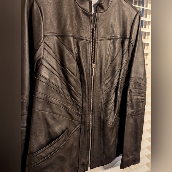 NWT! Bradley, Bradley Bayou, Women's 100% GENUINE LEATHER Moto Jacket- Black - Picture 8 of 11